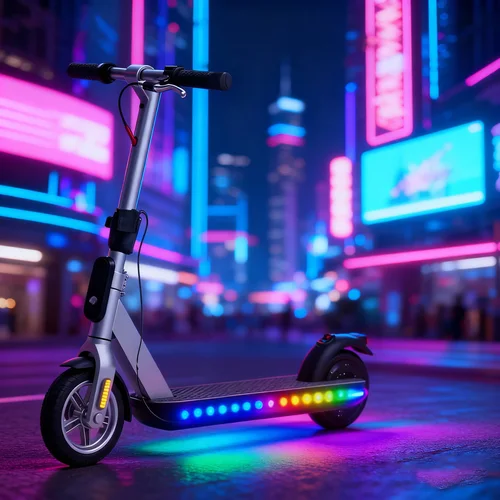Imagen 1 del producto Tira LED impermeable para patinete, cinta de diodo Flexible para monopatín y bicicleta, lámpara de luz de conducción nocturna de seguridad para patinete eléctrico, regalo de Navidad
