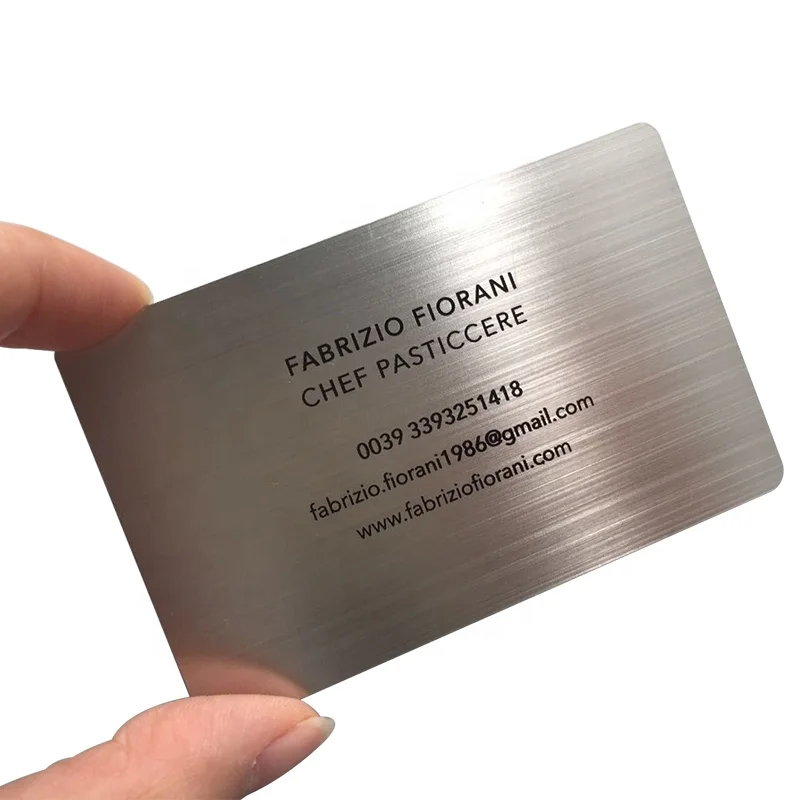 10 0.pieces.CustomSilver Laser Cut Membership Stainless Steel Brushed Metal VIP Card