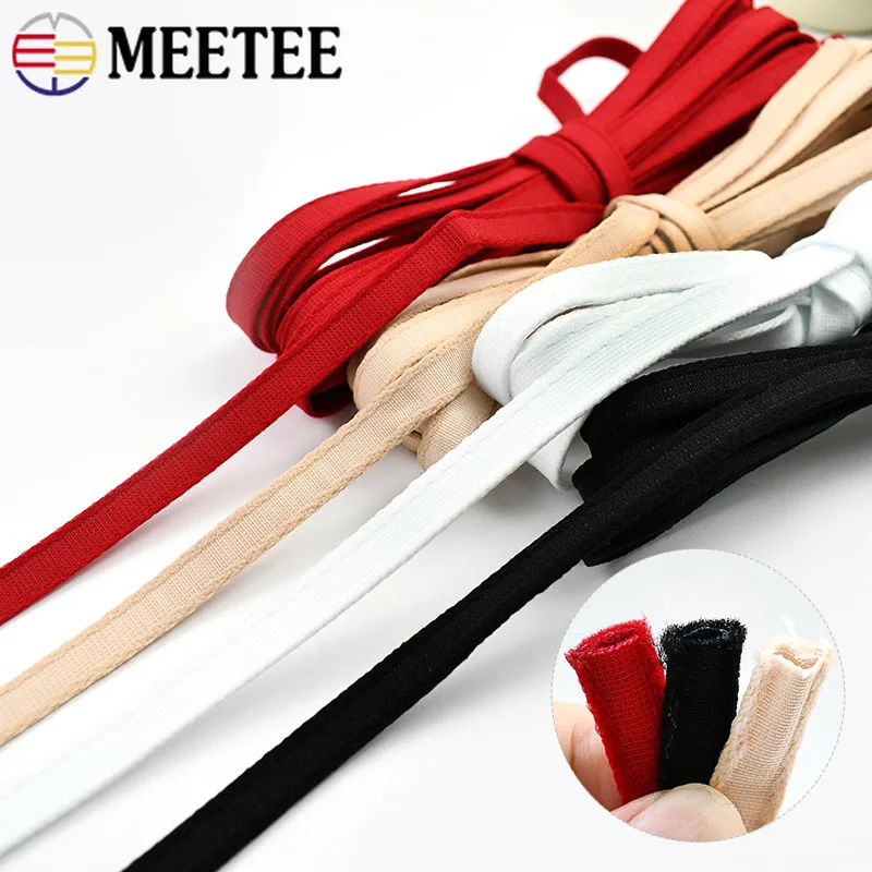 10/20/30/50M 10mm Bra Underwire Channeling Tape Lingerie Wire Casing Protective Tubular Sleeve Lace Trim DIY Sewing Accessories