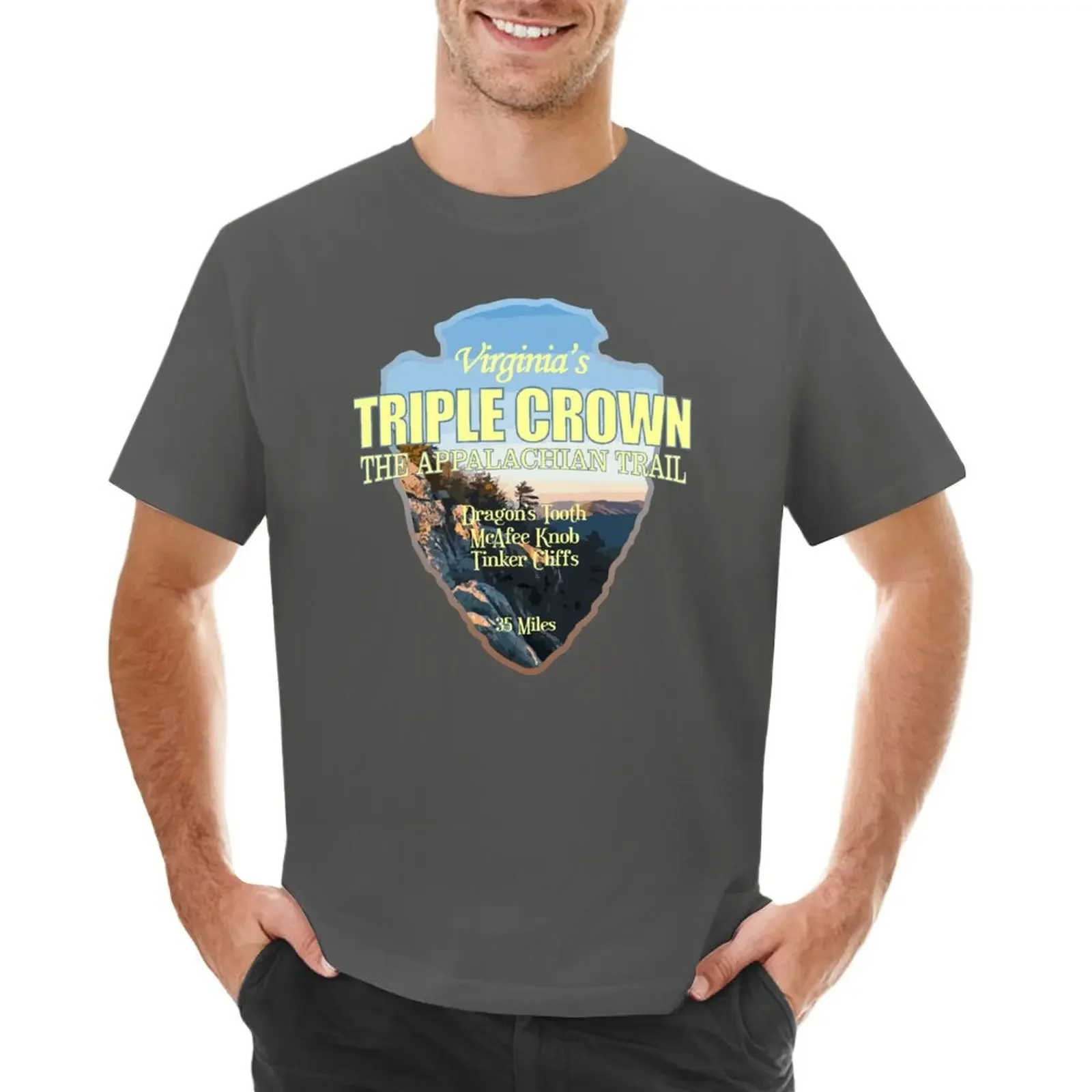 

Virginia's Triple Crown Loop (arrowhead) T-shirt oversized plain fitted t shirts for men