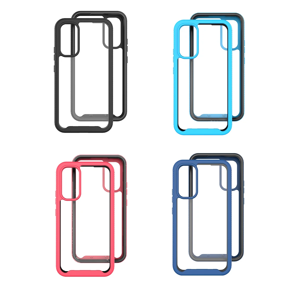 Para Samsung Galaxy S23 Plus S23 Utral S22 Plus S22 Pro S22 Utral S20 Plus S20 Utral S10 Plus Capa TPU + PMMA + PC à prova de choque