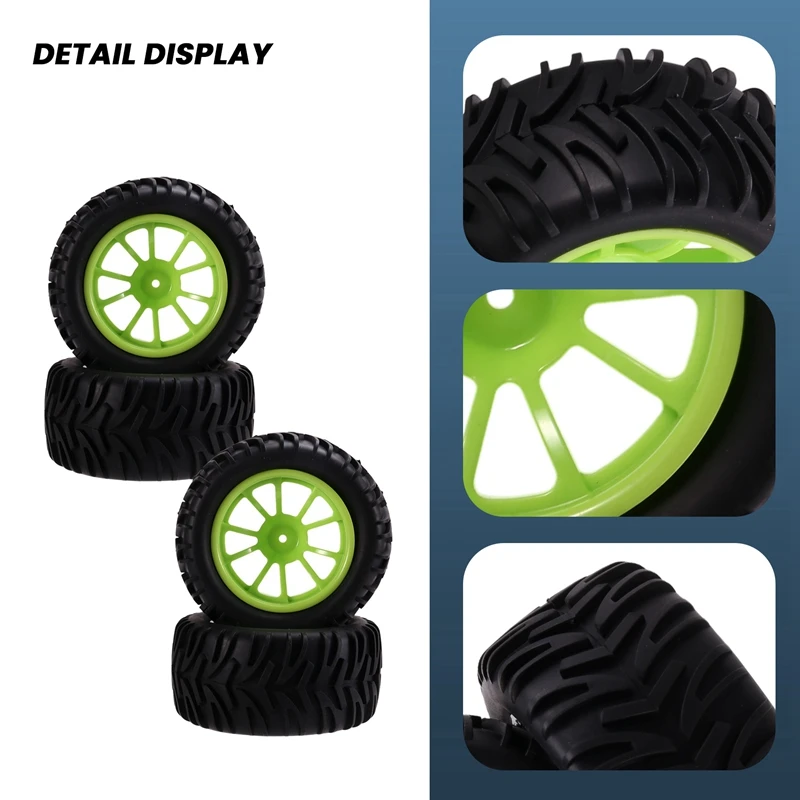 128MM 1/10 RC Monster-Truck Buggy-Tire Tyre Wheel Foam Inserts 12Mm Hex For Traxxas/Arrm /Redcat/HSP/HPI/Tamiya/Kyosho image 5