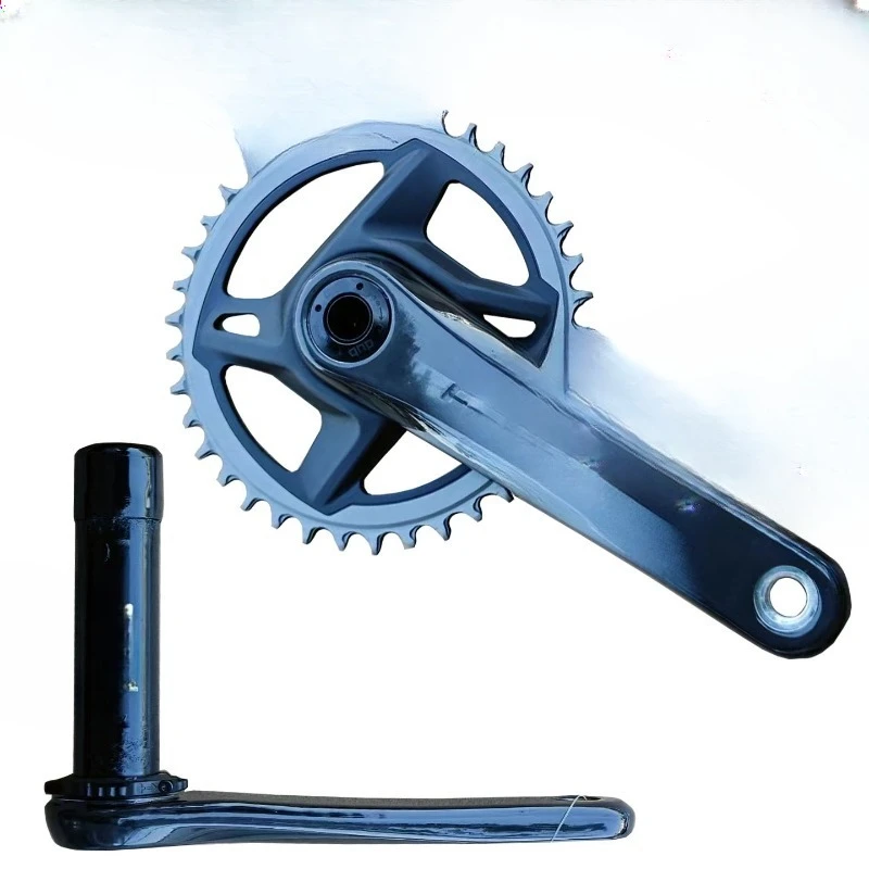 Highway single plate carbon fiber crank group 12 speed tooth plate 38T positive and negative tooth plate