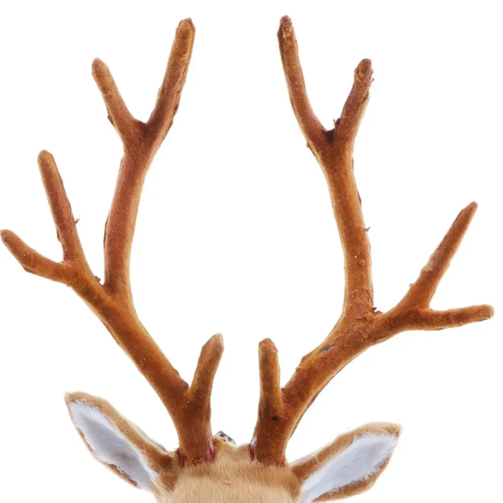 Realistic Deer Head Model Sculpture Decorative Figurine for Animal Garden Decorations and Home Decor