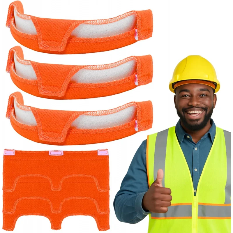 

Hard Hat Sweatband – 3 Hardhat Sweatbands Washable with Flame-Resistant Fleece + High-Absorption Sponge – Reusable Hard Hat