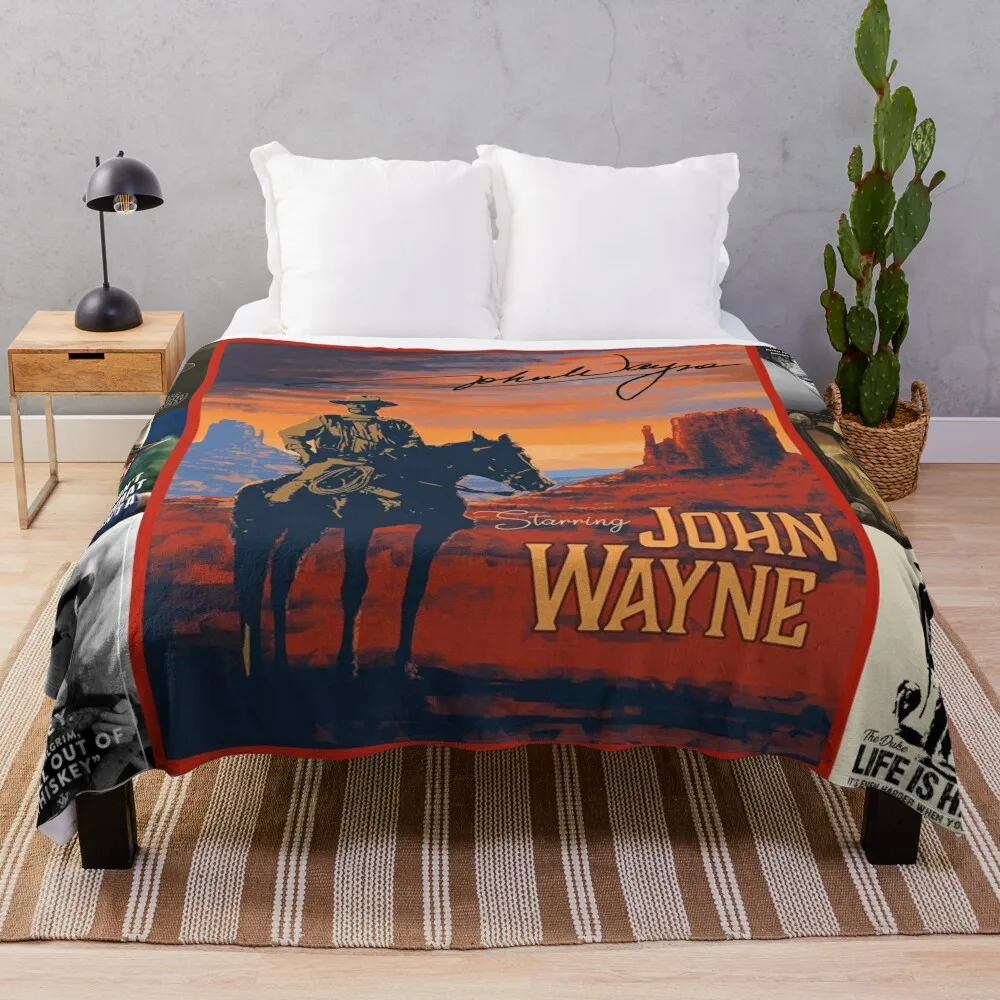 

John Wayne Quote Throw Blanket Soft Big Plush Bed Fashionable Luxury Brand Blankets