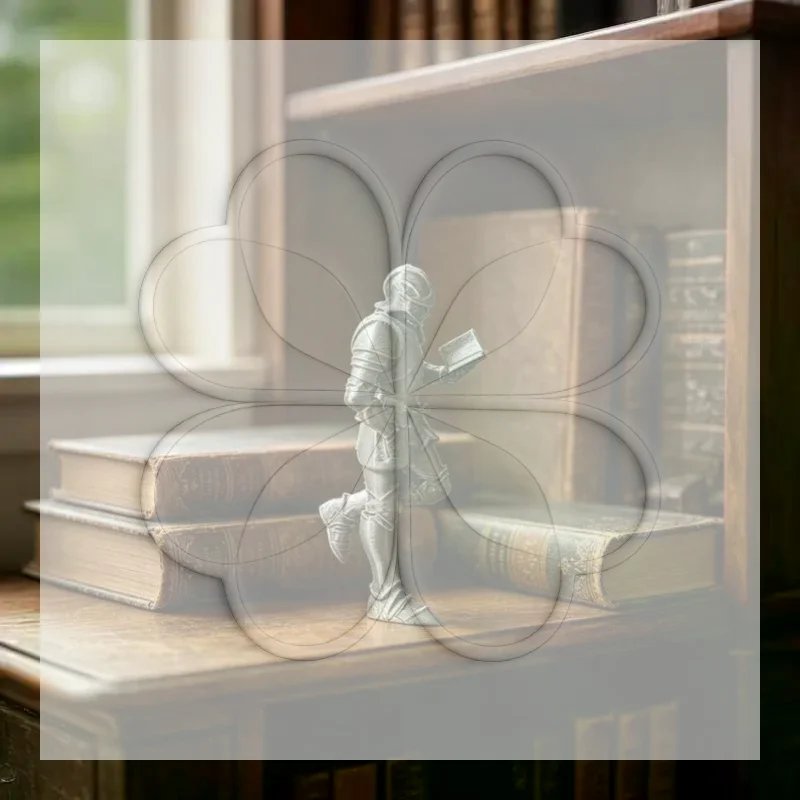 Medieval Knight Reading Statue Detailed Artisan Carved Sculpture for Home Office Study Decor Gift for Medieval Culture Fans