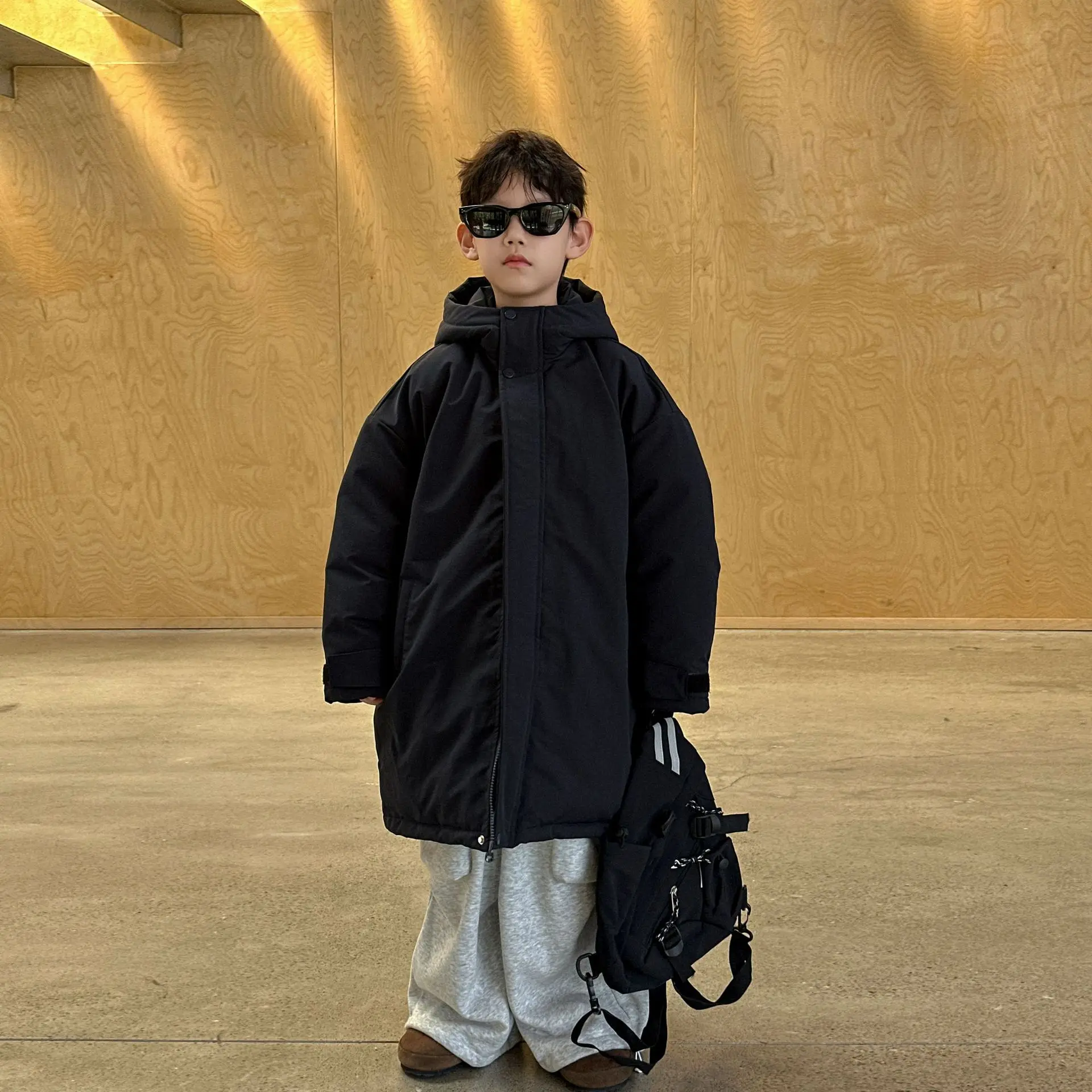 

Children Clothes Kids Casual 90 White Duck Down Coat 2025 Winter New Korean Style Thickened Boys Casual Hooded Warm Coat