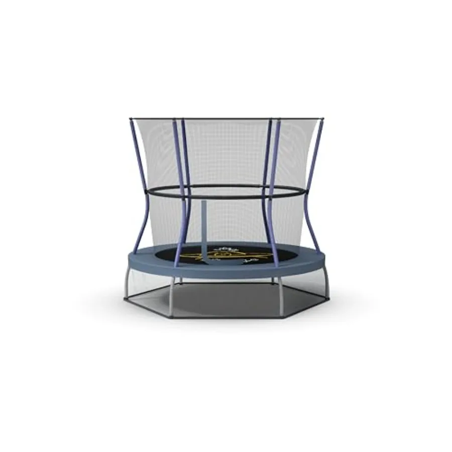 Mini Trampoline with Enclosure Net for indoor fitness use powder-coated steel frame black color safety net included