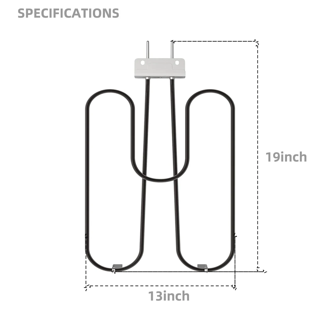 Weber70127 Heating Element Replacement Part US Gauge 120V 1500W Steel SUS840 Suitable For Barbecue Grill Q240Q2400 WEB70127