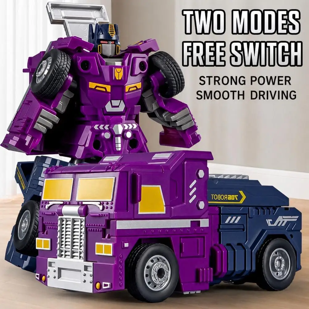 Manual Transforming Robot Car Toy No Battery 2 Modes Vehicle Convertible Robot Figure Transform Car Toys Educational Play Gift