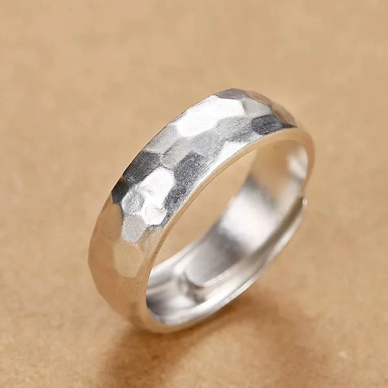 925 Sterling Silver Minimalist Smooth Open Finger Ring