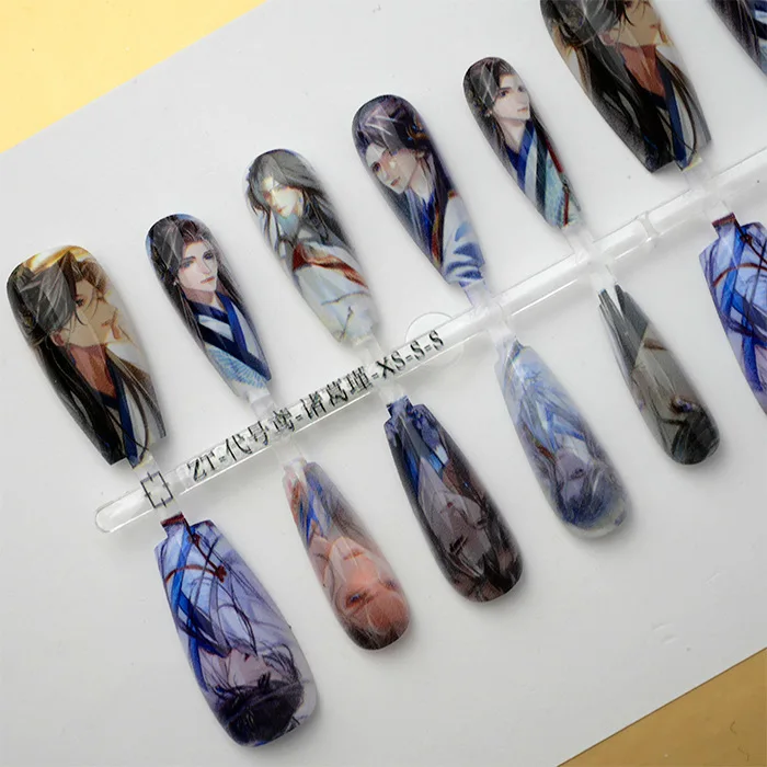 Ash of The Kingdom Ongles portables flexibles bidimensionnels pour personnages de jeu Ongles anti-douleur détachables Ongles avancés en velours