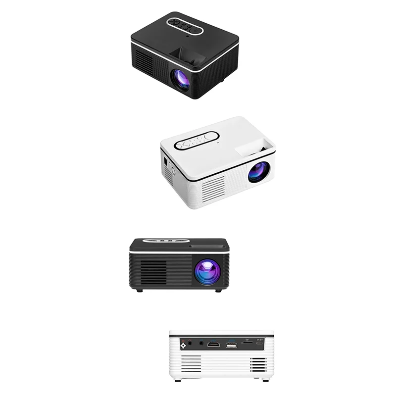 Projector 1080P Mini LED Portable WIFI Full HD Android Correction for Home Theater Portable Mini Projector(B)EU Plug
