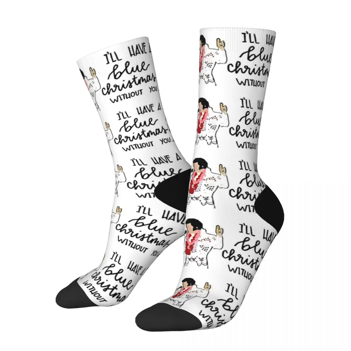 Funny Happy Unisex Socks E-Elvis Singer Presley Product Super Soft Christmas Album Girlfriend Loved Breathable Dress Socks