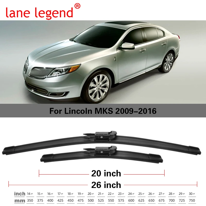 링컨 MKS 26 "+ 20" 2009-2016 용 자동차 와이퍼 블레이드 자동 앞 유리 앞 유리 와이퍼 블레이드 창 워시 핏 핀치 탭 암