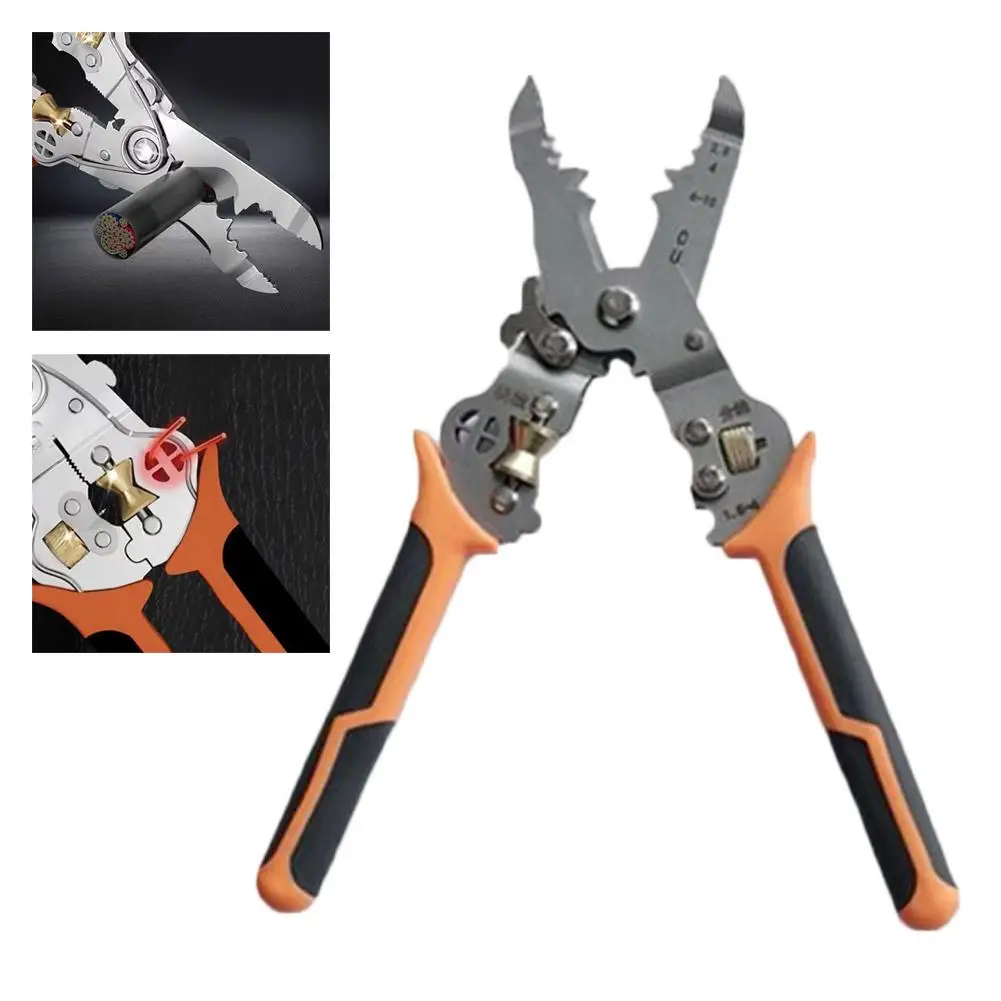 10 In 1 Multi-functional Wire Stripper Heavy-duty Hand Pliers Wire Universal Tool Cutter Stripper Terminal Cable Crimper X2F4