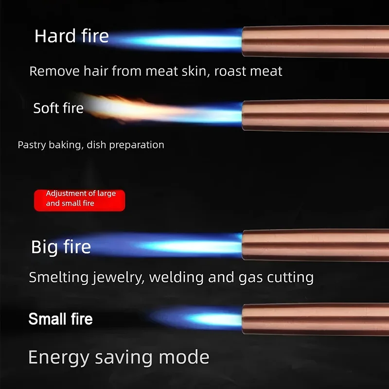 Portable Copper Welding Gas Torch Nozzle Flame Gun Outdoor Camping Flamethrower Kitchen Butane Lighter Burner Welding Equipment