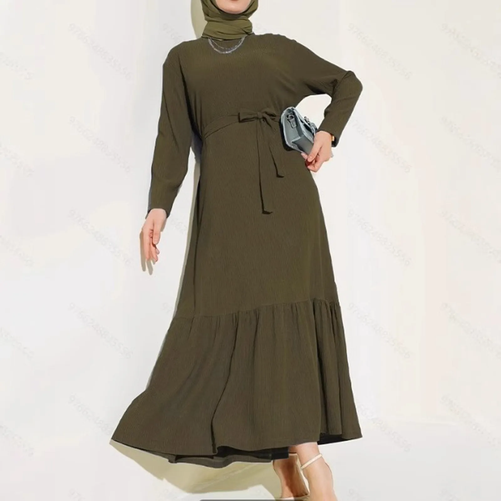 Ramadan Odzież damska z Turcji Islam Abaya Zestawy muzułmańskie Femme Elegancka islamska długa spódnica muzułmańska Solidny arabski garnitur Kaftan