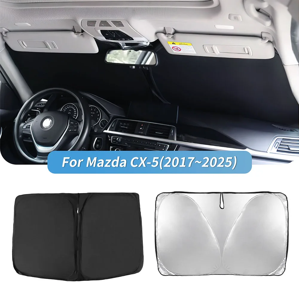 

Blackout Fabric For Mazda CX-5 2017-2025 Windshield Sunshade UV Protection Heat Insulation Interior Modification Car Accessories