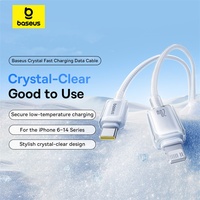 Baseus Transparent 20W USB C Cable for iPhone 14 13 12 Pro Max Fast Charging Type C Cable For for iPhone Data Wire