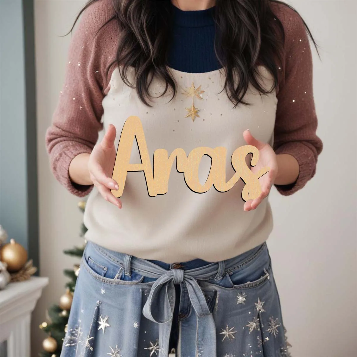 

1pc Diy Aras example Custom Text Wooden Decor Wooden Plaque Laser-Cut Sign Wall Mounted Decorative Plaque for Bedroom