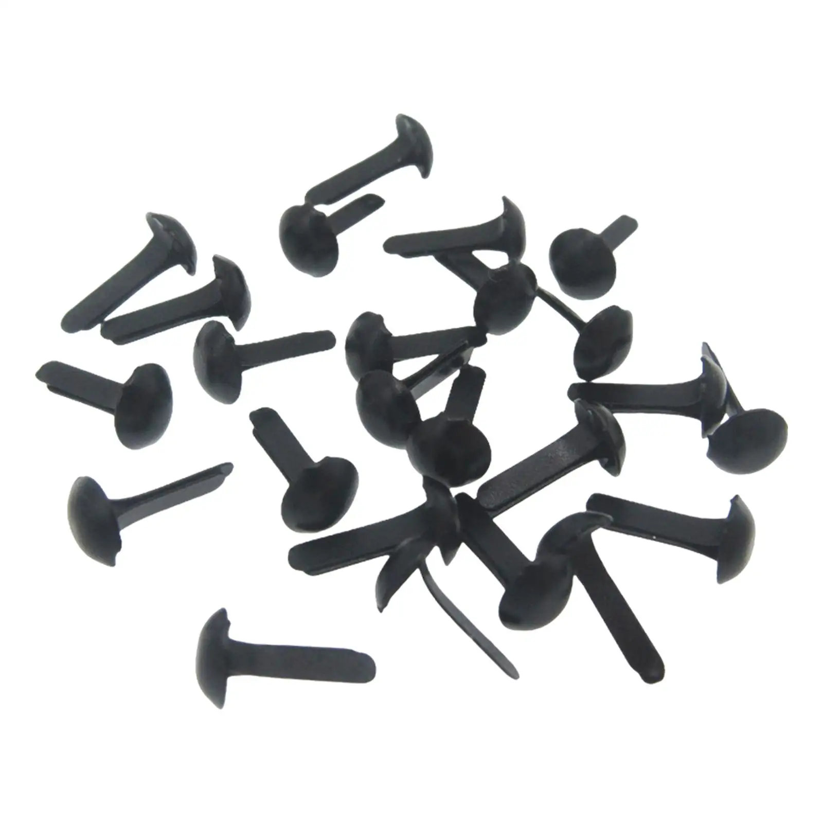 200 قطعة من مشابك الورق، 4.5 مم × 8 مم، أسود، مشابك ختم لصنع القصاصات والحرف اليدوية المزخرفة ومستلزمات المشاريع ذاتية الصنع #5