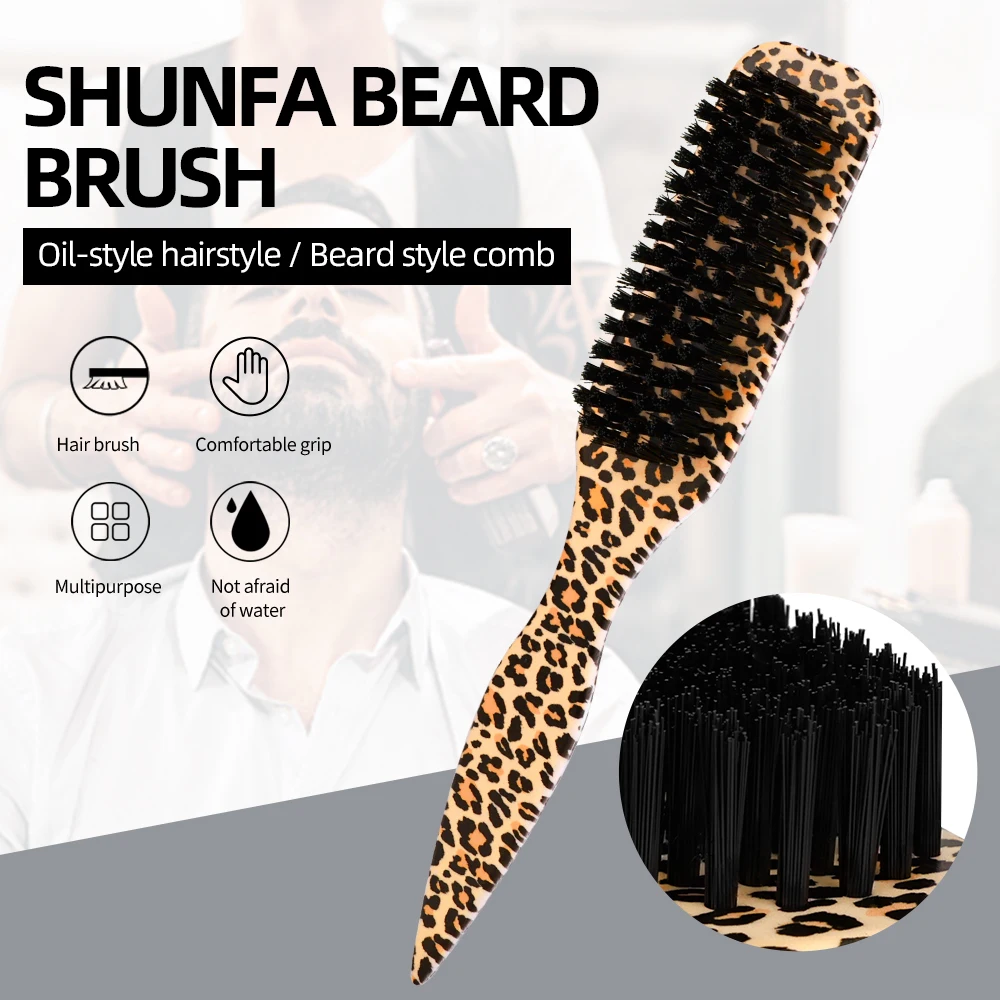 Boar Bristle Slick Back Hair Brush 100% Natural Wood Handle Smooth Flyaways Frizz for Sleek Ponytail Bun Edge Control