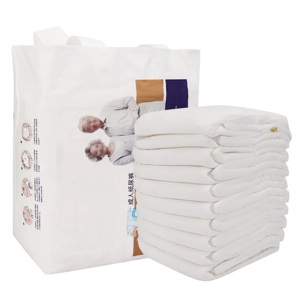 10pcs Disposable Adult Diaper Elderly Puerpera Incontinence Urinal Diaper Anti Side Leakage Physiological Pants Safety Trousers