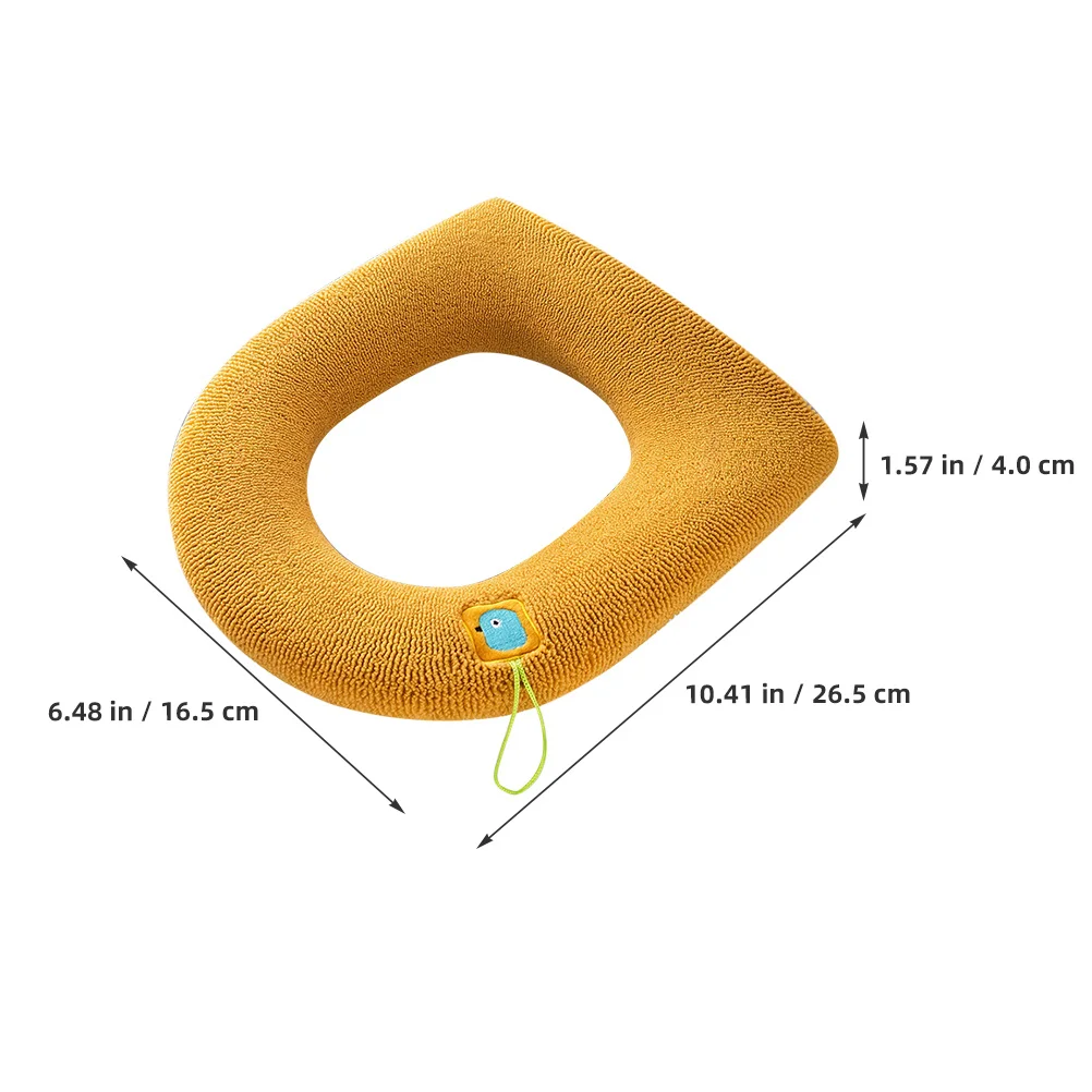 

3pcs Toilet Seat Cover Pad Washable Reusable Soft Polyester Cushion For Bathroom Travel Portable Mat Suitable All Seasons