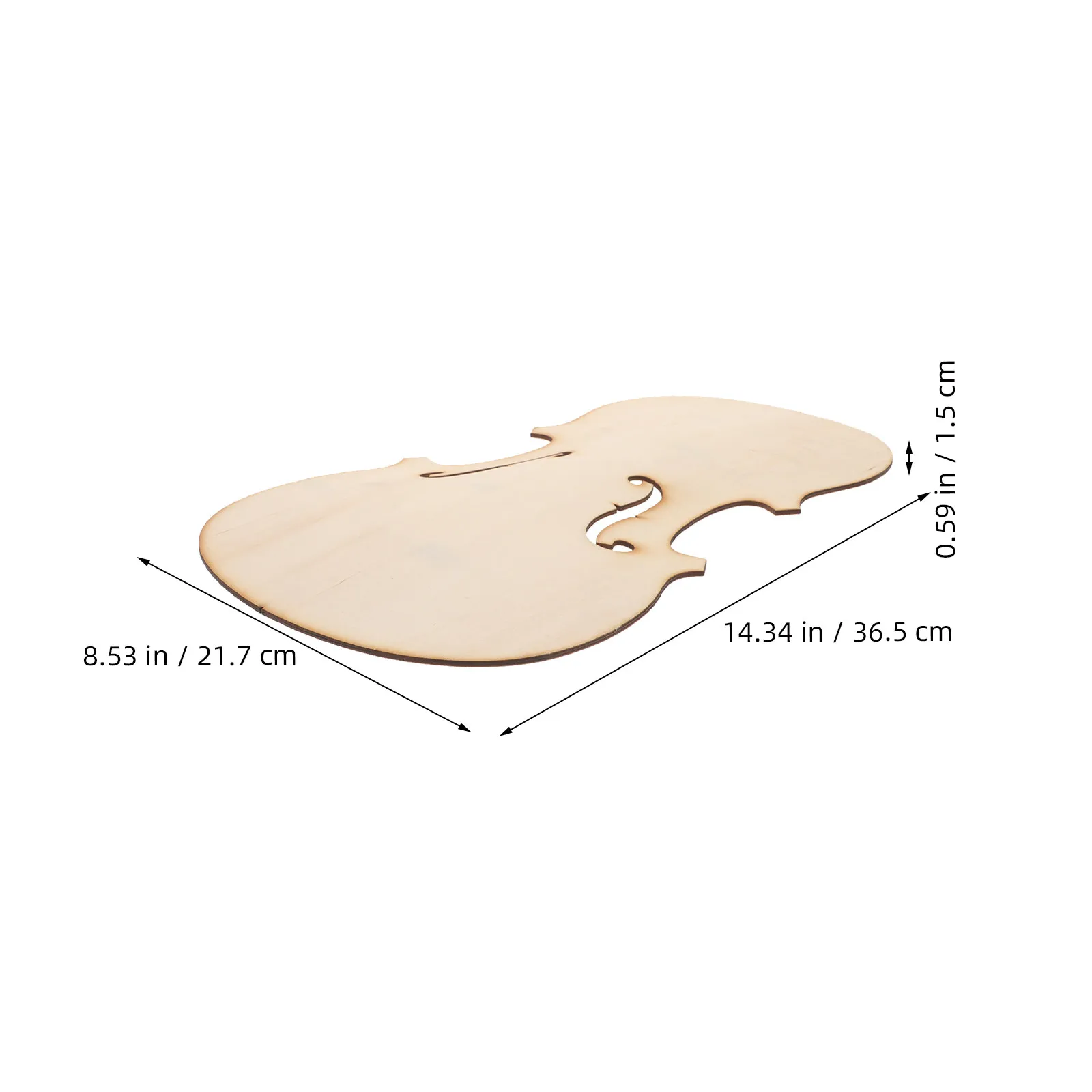 Unfinished Violin Back Plate 4/4 Full Size Wooden Body Panel for Violin Making, Restoration & Repair
