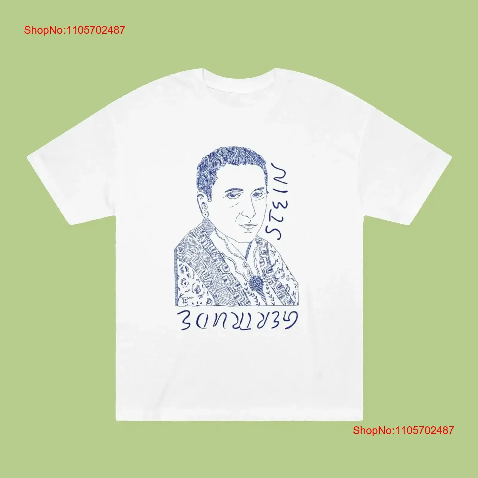 Gertrude Stein on front and Alice B Toklas back T Shirt Original Drawing by Timothy Hull vintage Washed Top For Everyday Wear