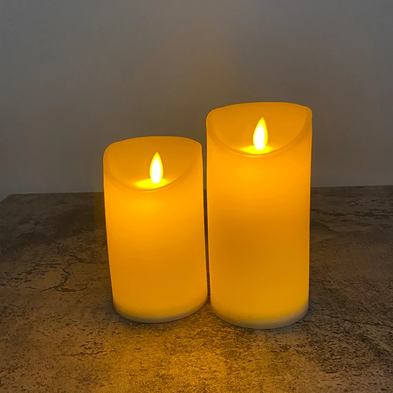 LED Pillar Candle Flameless candle with Moving Flame LED Electric Candles for wedding Christmas home party table decor