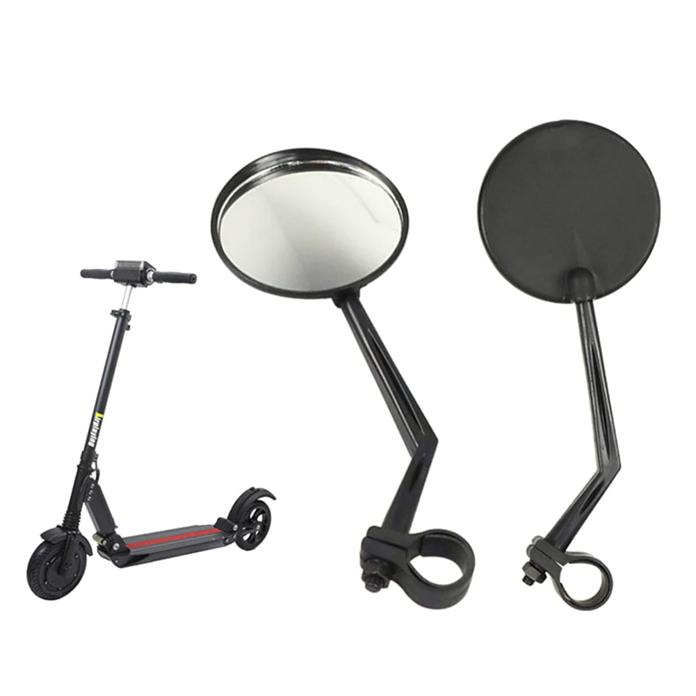2pcs Universal 3in 360-Degree Rotating Convex Reflective Rear-View Mirror Electric Scooter Bicycle Handle Rearview Mirror
