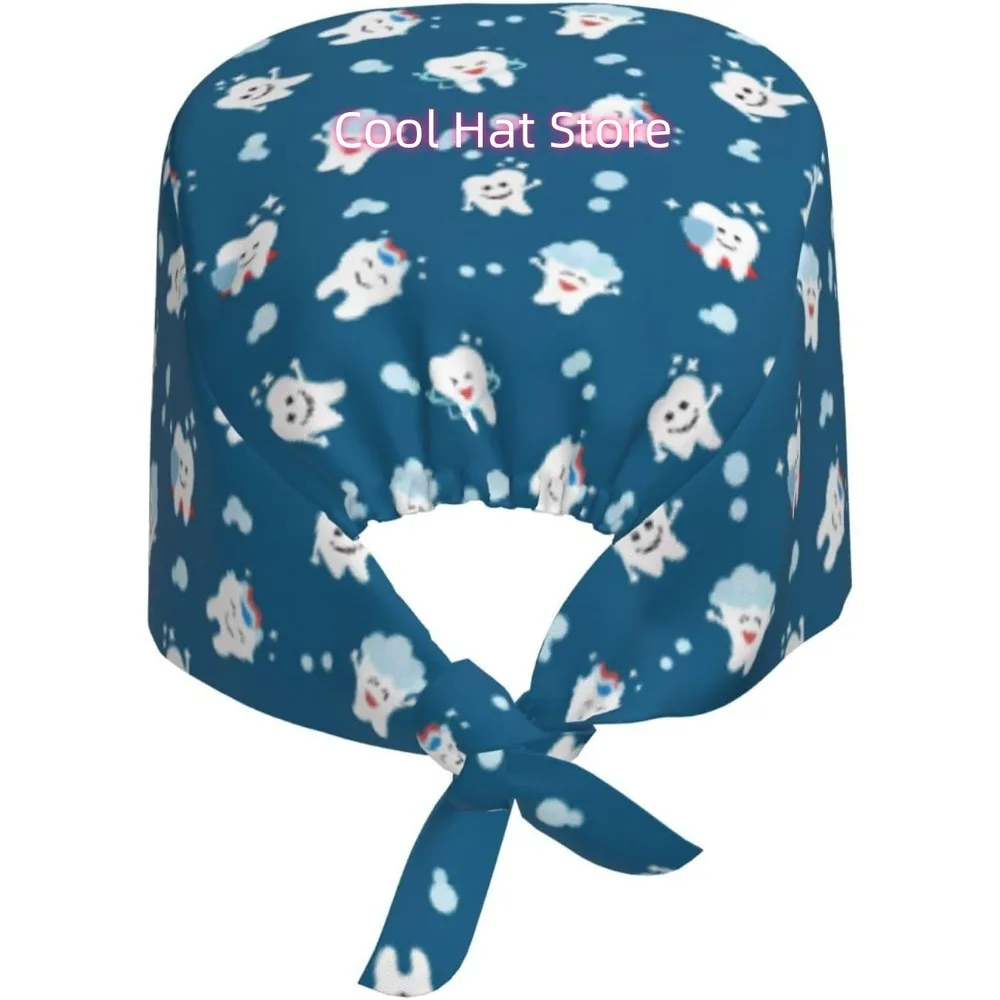 1pc Adjustable Scrub Cap with Sweatband | Lightweight 100%, Ideal for Staff, Multi-Purpose Tie Back Hat for Women Nurse Dentist
