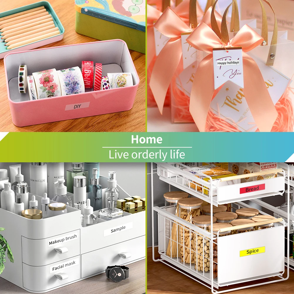 Compatible For Label Tape tze-231 for Brother Ptouch Maker  Multicolor 12mm 8m Printer Ribbon for PTH110 PTD200 160 Label Makers