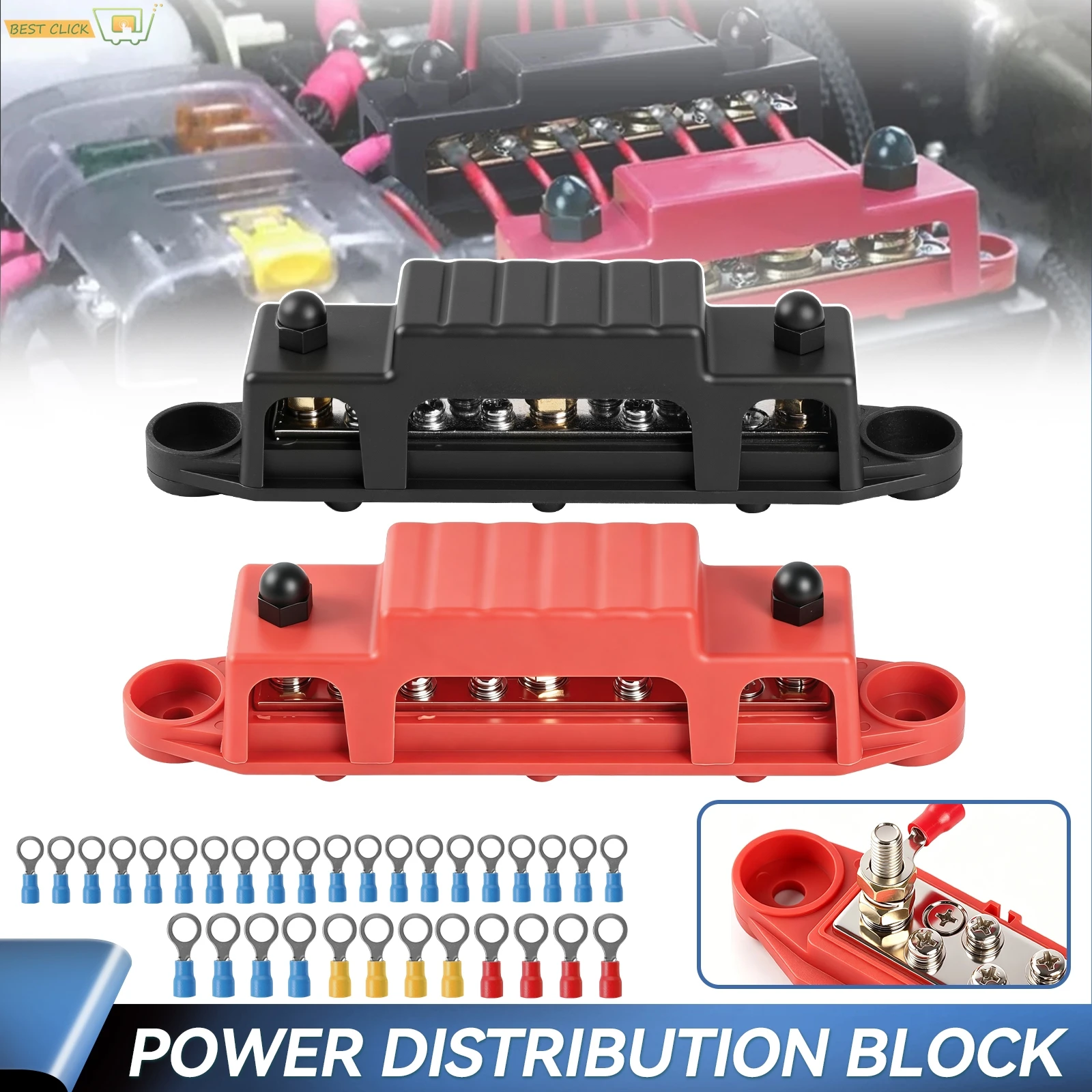 Power Distribution Block 12V 150A M6 1/4