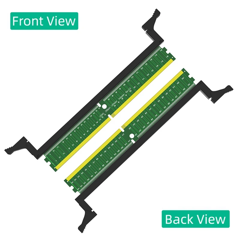 1 Piece DDR5 U-Dimm 288Pin Adapter DDR5 Memory Test Protection Card Green Plastic