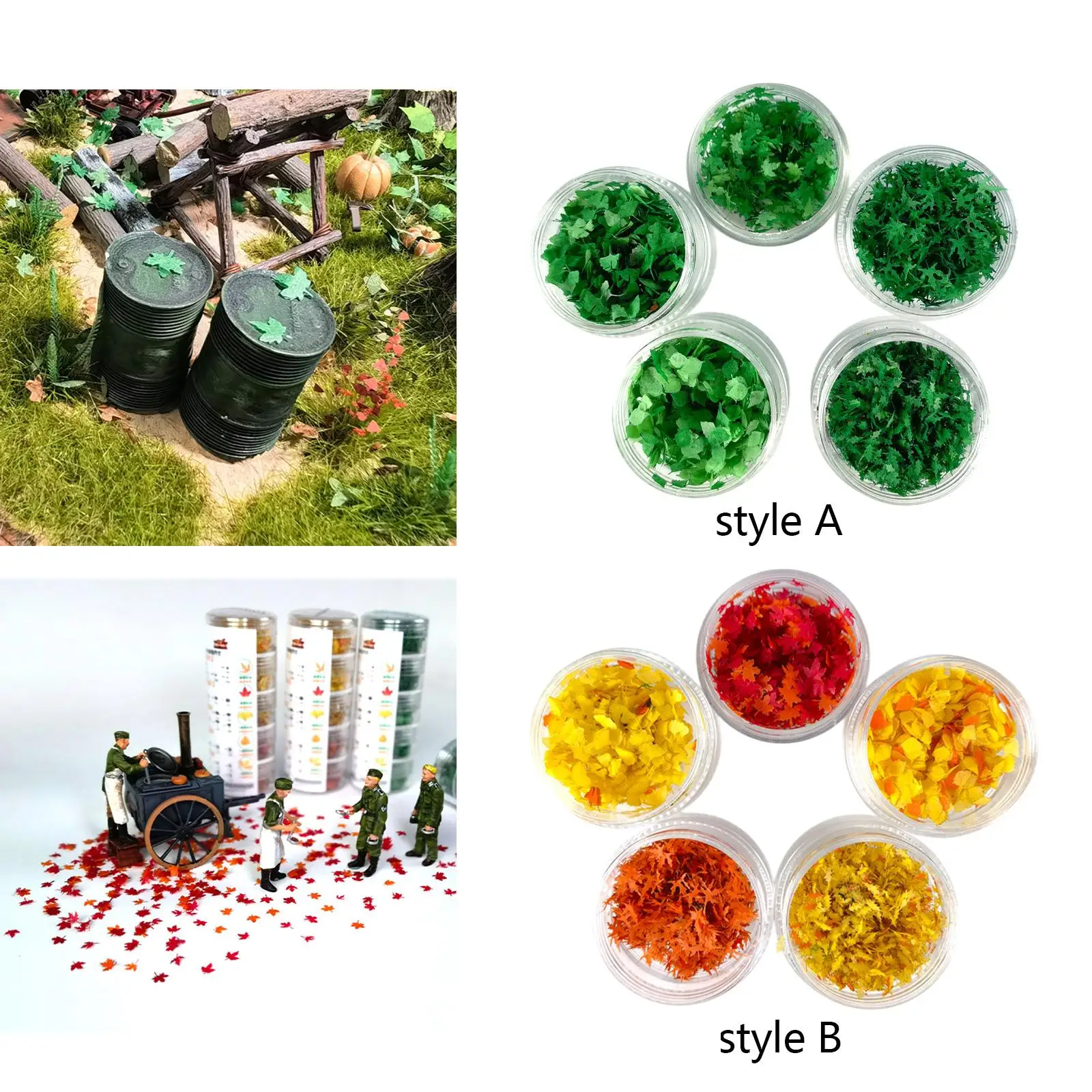 5Pcs Simulation Leaves Multipurpose Grass Scene for Train Models War Game Terrain Railway Layout Microlandscapes Miniature Base