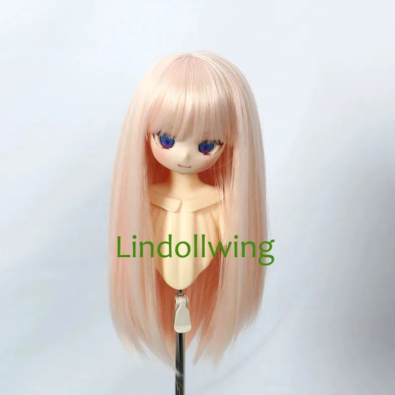 

Длинный розовый прямой парик для BJD SD кукол 8-9 дюймов