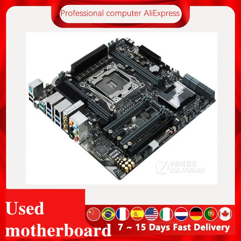 For ASUS X99-M WS Used original For Intel C612 Server Workstation Socket LGA 2011 V3 DDR4 X99 Motherboard