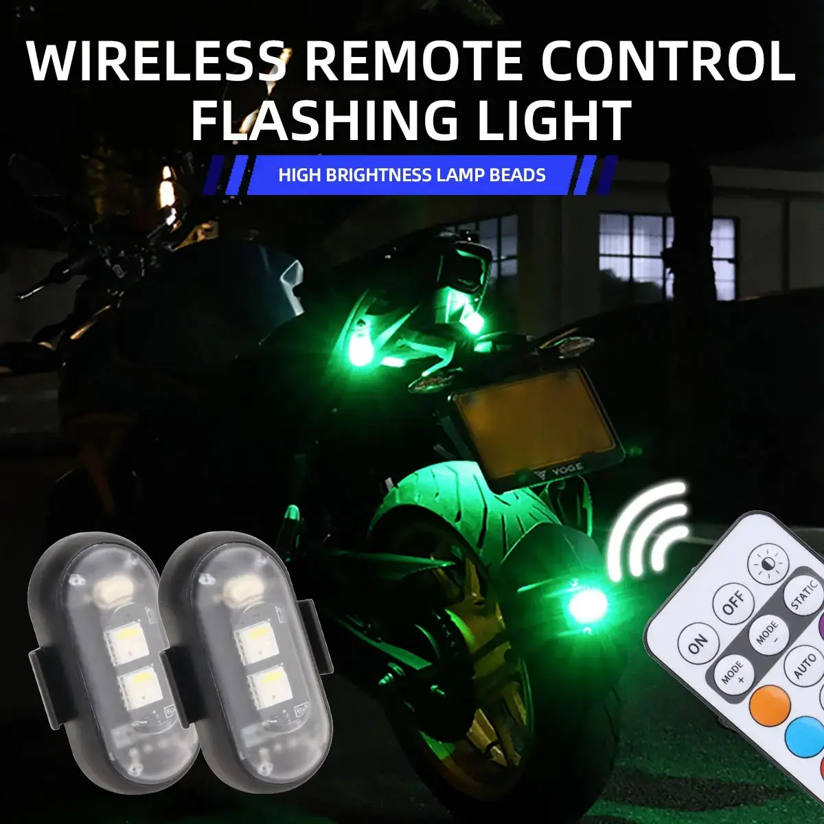 4 IN 1 6 IN 1 Aircraft Strobe Lights Motorcycle Lights LED RGB Led with Control Wireless Light Airplane Helicopter Warning Light