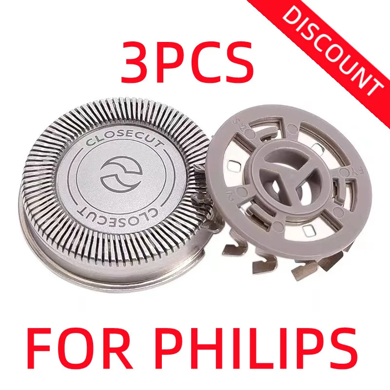 3 peças para philips norelco hq5860 hq5858 hq5856 hq5855 hq5854 hq5853 substituição cabeça de barbear lâmina cortador