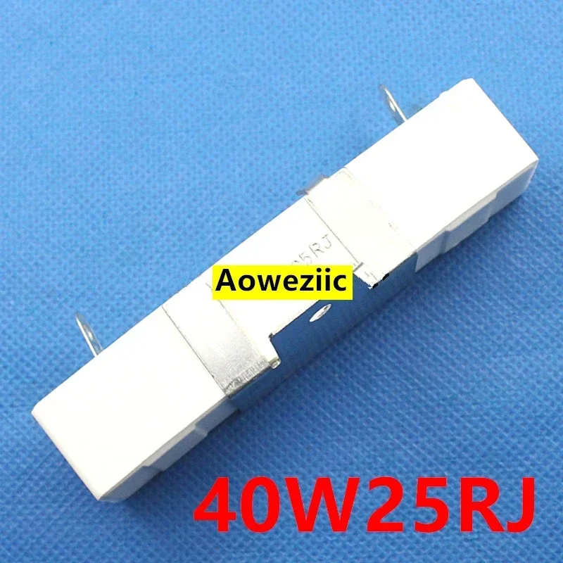

(5 шт./лот) 40 Вт, 25 Ом +/- 5% горизонтальный резистор для цемента 40W25RJ Сопротивление цемента 40W25ΩJ Плагин керамического резистора RX27-4H