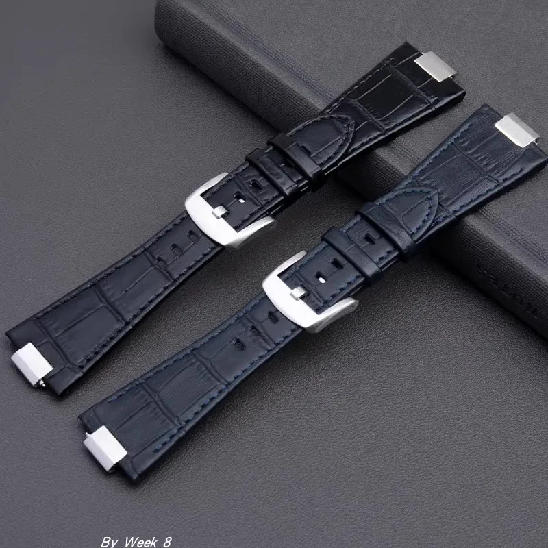 Dla Tissot 1853 Super Player PRX Series T137.410/T137.407 pasek do zegarka z prawdziwej skóry T137 męski podniesiony skórzany pasek do zegarka 12mm