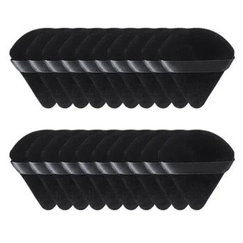 2/5/10/20Pcs Triangle Velvet Powder Puff Pizza Flours Mini Face Makeup sponge Cosmetics Washable Lightweight Makeup Tool