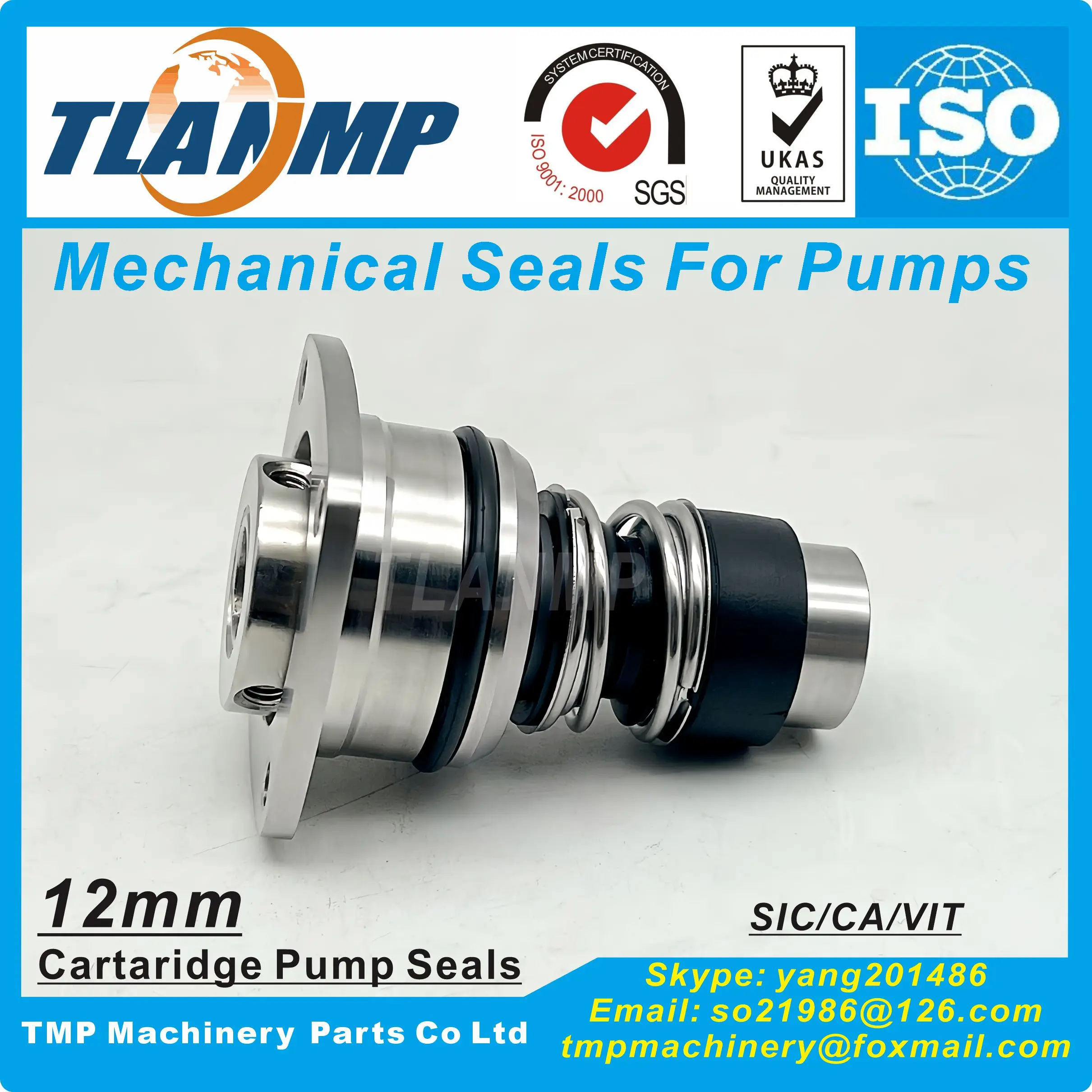 S2-12  Cartridge Mechanical Seals (Shaft:12mm) Used For EBA-RA EVMS 1/3/5 Pumps