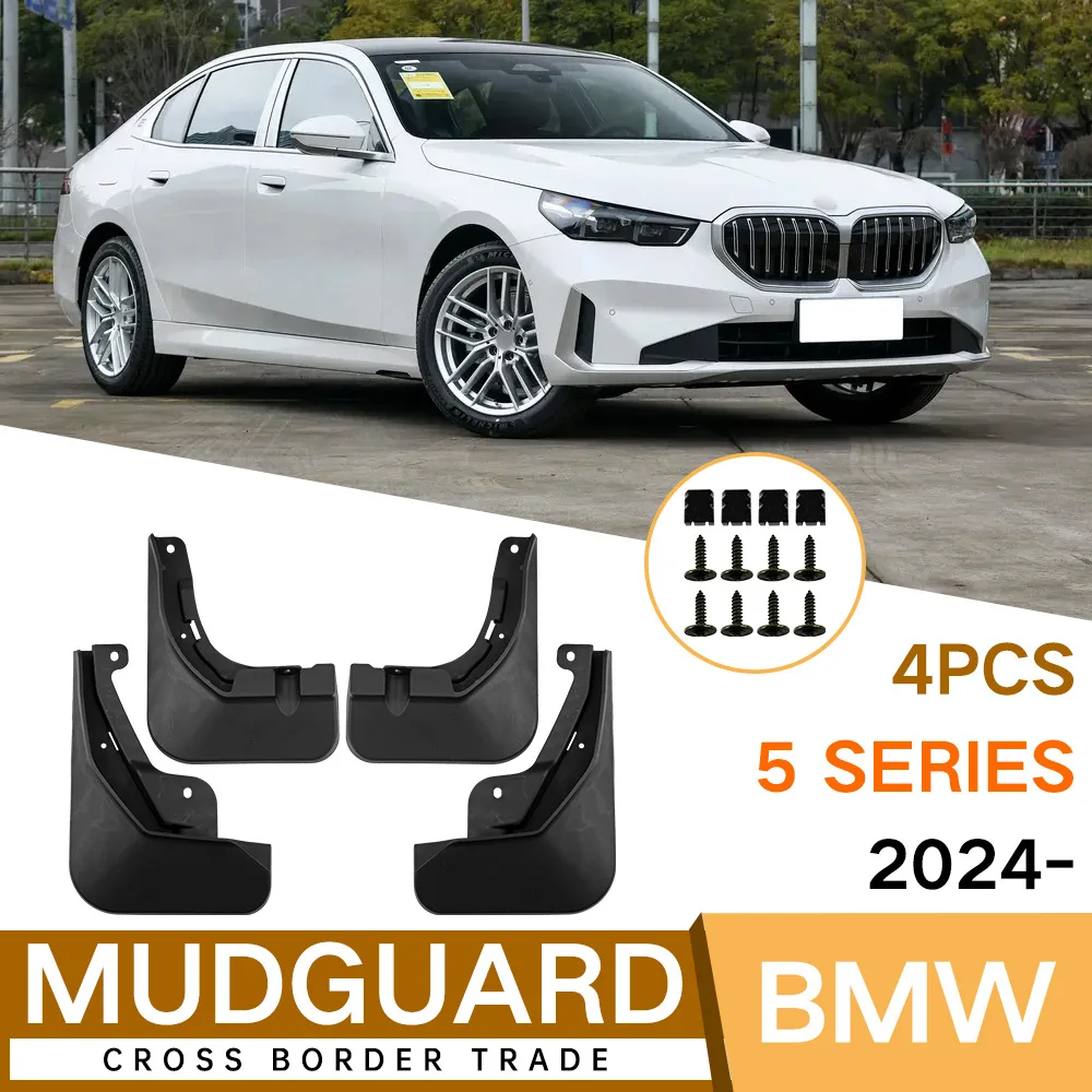 

4PCS Mud Flaps for BMW 5 Series G60 G68 2024 Exterior Car Wheel Mudguards Splash Guards Mudflaps Anti Mud Fenders Accessories