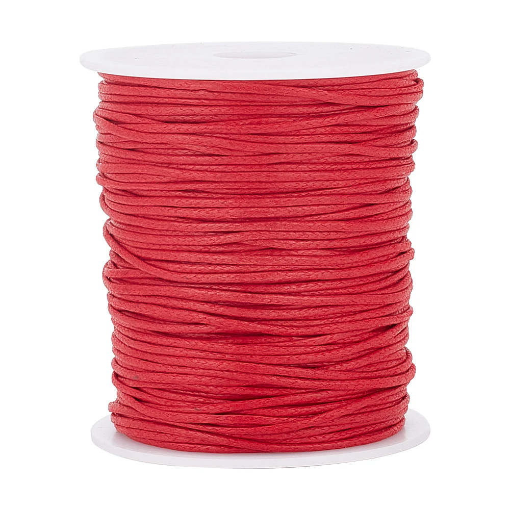 

1set 1 Roll Waxed Thread Cords Macrame Artisan String for Jewelry Making Red 1.5mm 100 yards/roll