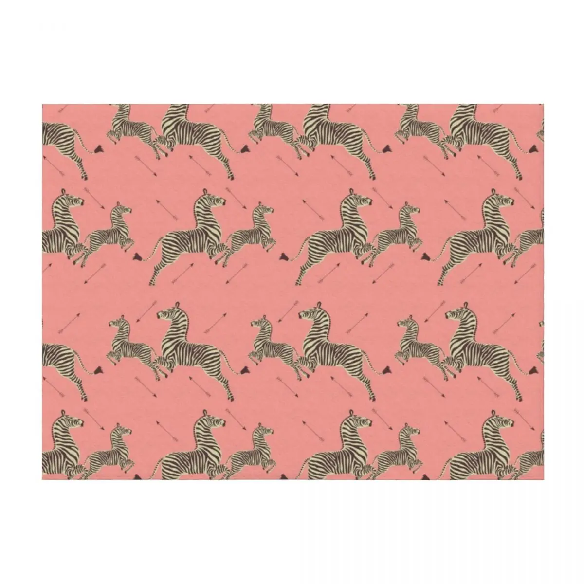

Zebra Wallpaper - Pink - Royal Tenenbaums Margot Throw Blanket bed plaid christmas gifts Winter beds Blankets